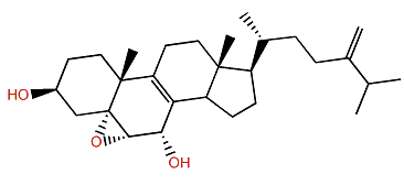 5a,6a-Epoxy-24-methylcholesta-8,24(28)-dien-3b,7a-diol